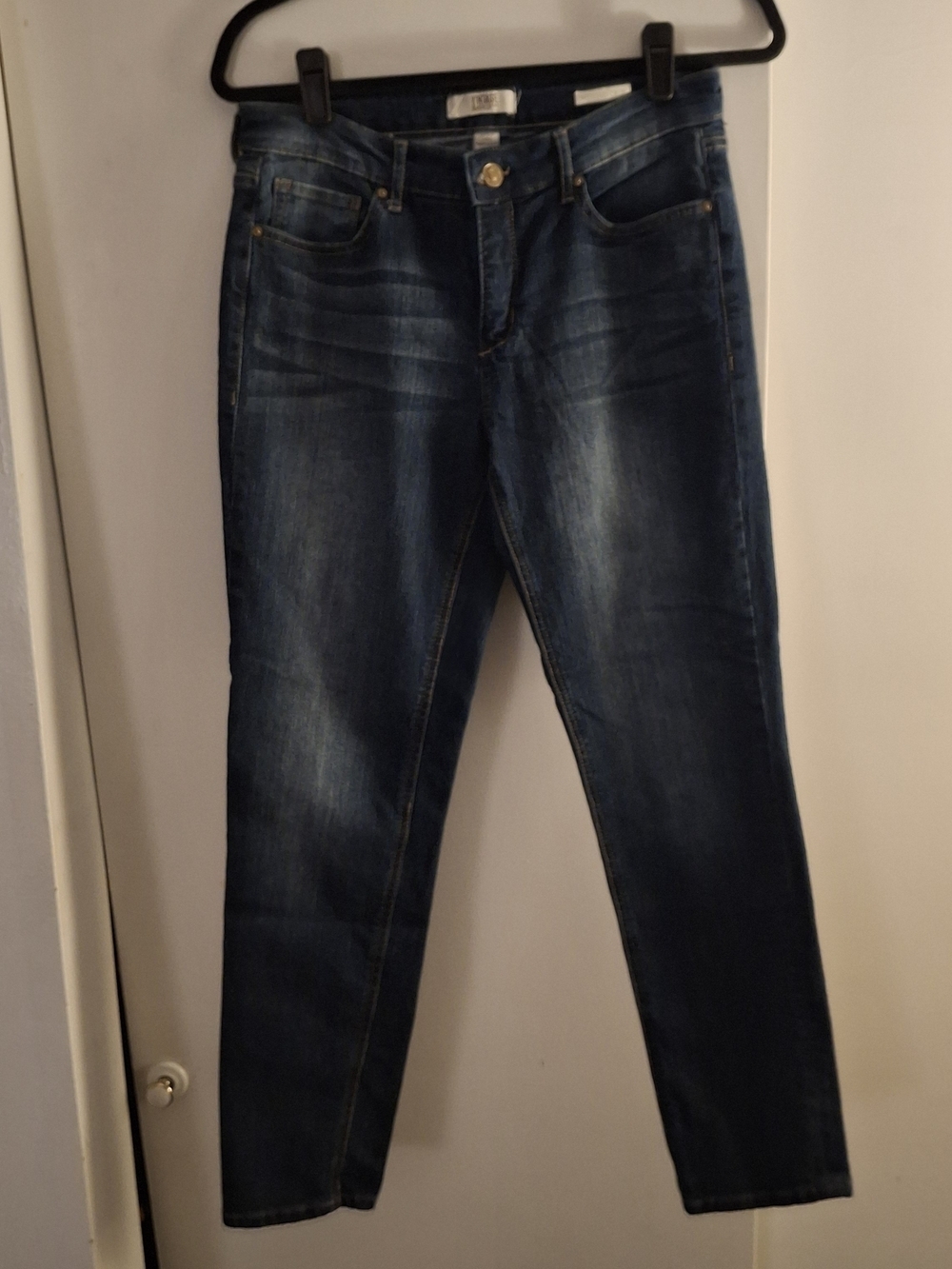 Vintage America Women's Slim Dark Blue Skinny Jeans